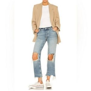 NWT Free People We The Free Blue Distresses Maggie Jeans Size 25
